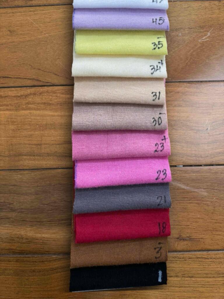 Bảng màu vải Borip dẻo