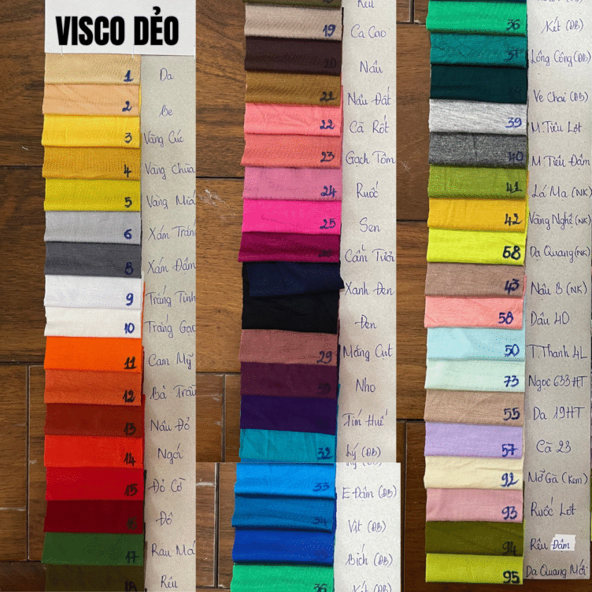 vải visco dẻo may đồ em bé