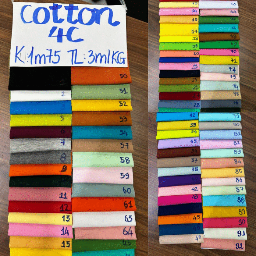 Vải Cotton 4 chiều mịn